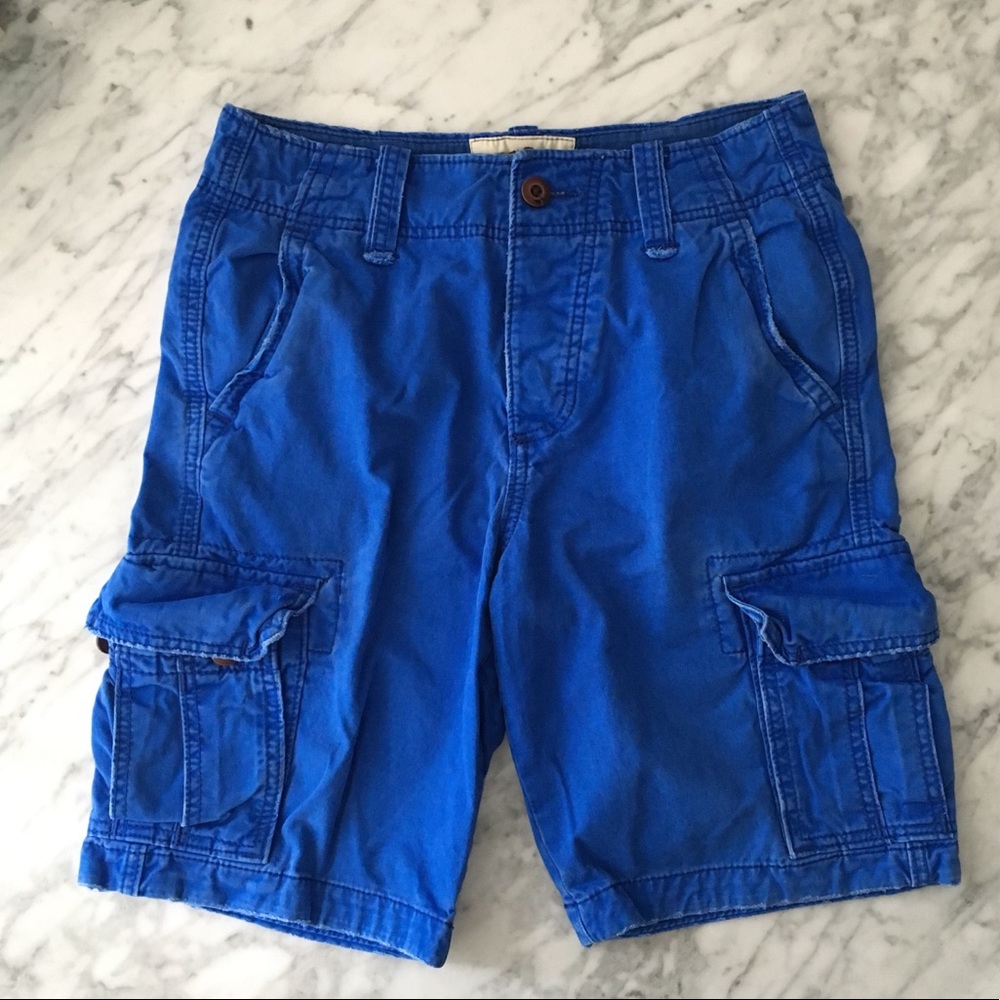 HOLLISTER Men’s Blue Cargo Shorts Circa 2015 SZ 28
